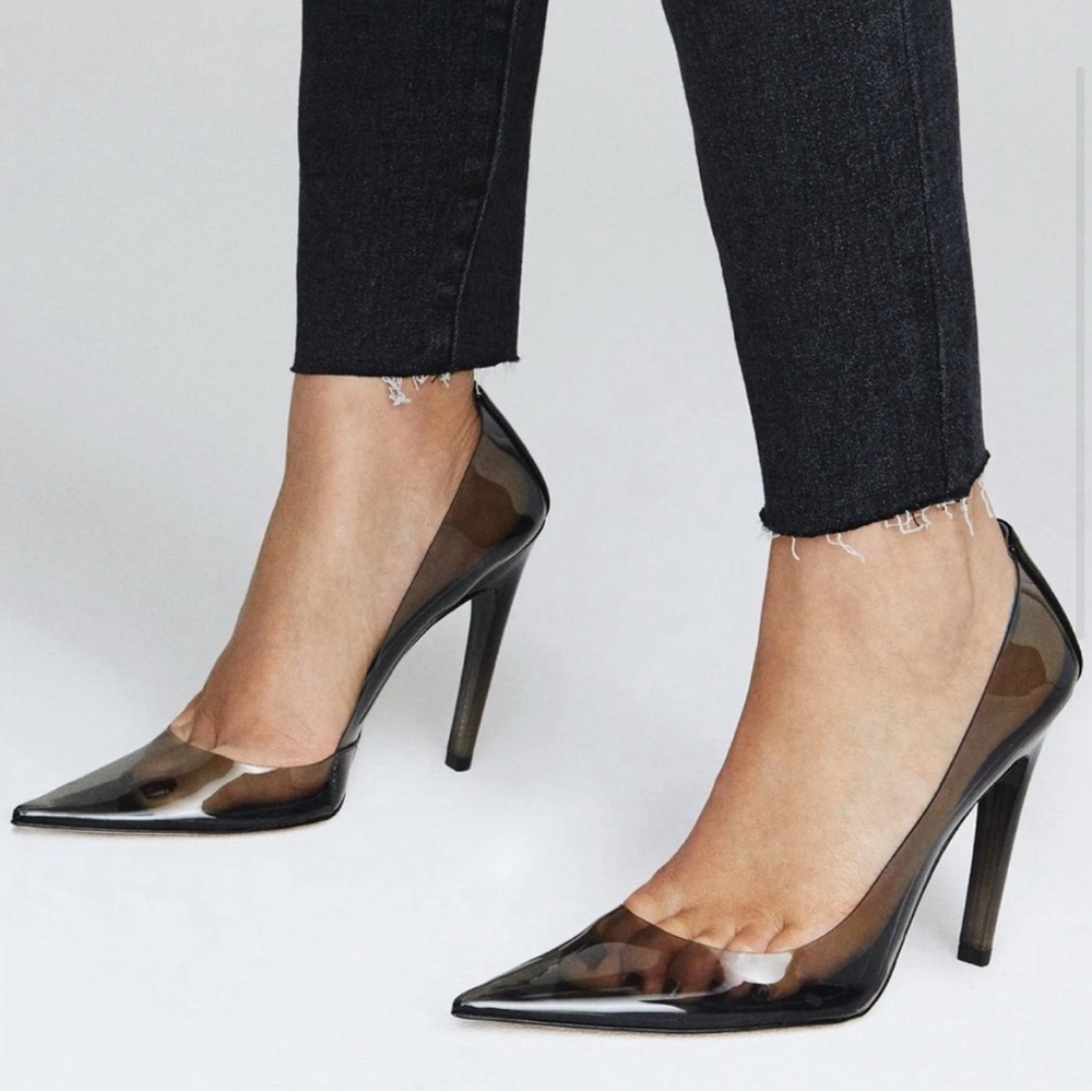 Good American cinderf*ckingrella heels black smoke